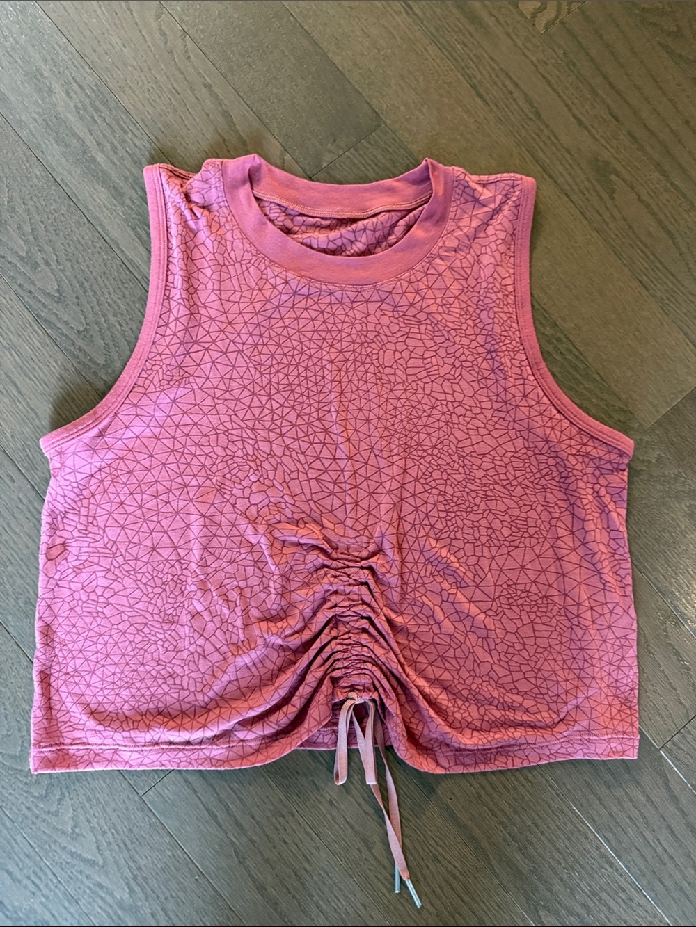 lululemon athletica Pink Ruched Front Sleeveless Tank